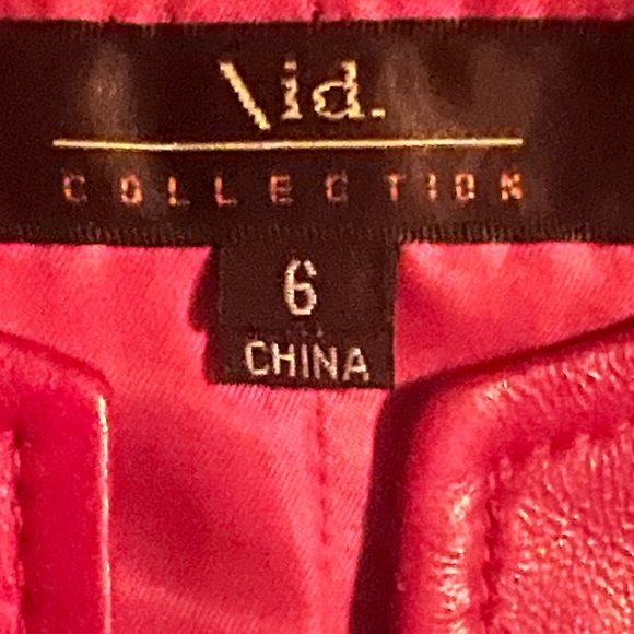 Pink Leather Jacket Size 6 is a true statement piece. - Picture 3 of 8